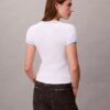 Contrast Trim Rib Logo Graphic Baby Tee Contrast Trim Rib Logo Graphic Baby Tee