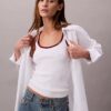 Contrast Trim Rib Tank Top