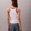 Contrast Trim Rib Tank Top