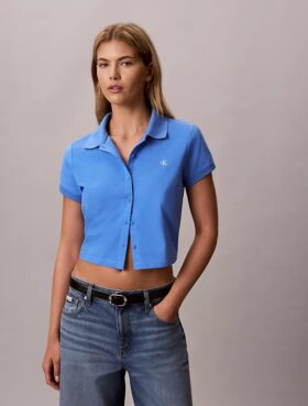 Cooling Jersey Cropped Polo Shirt