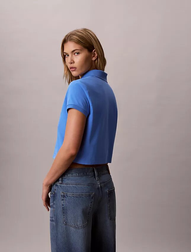 Cooling Jersey Cropped Polo Shirt Cooling Jersey Cropped Polo Shirt