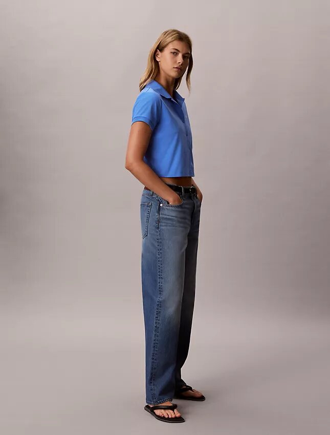 Cooling Jersey Cropped Polo Shirt Cooling Jersey Cropped Polo Shirt