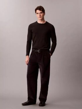 Corduroy Pleated Wide Leg Pants