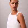 Cotton Asymmetric Drape Sleeveless Top Cotton Asymmetric Drape Sleeveless Top