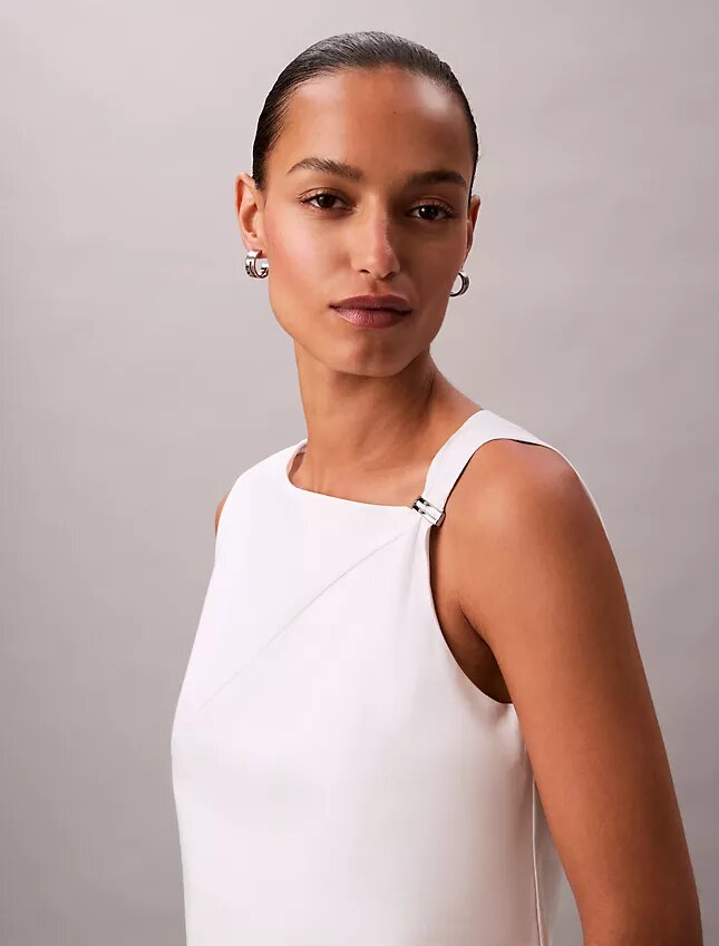 Cotton Asymmetric Drape Sleeveless Top Cotton Asymmetric Drape Sleeveless Top