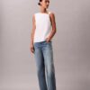 Cotton Asymmetric Drape Sleeveless Top Cotton Asymmetric Drape Sleeveless Top