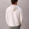 Cotton Blend Boucle Relaxed Hoodie Cotton Blend Boucle Relaxed Hoodie