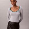 Cotton Blend Classic Scoopneck Sweater