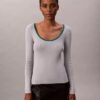 Cotton Blend Classic Scoopneck Sweater
