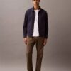 Cotton Blend Classic Zip Shirt Jacket