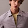Cotton Blend Classic Zip Shirt Jacket