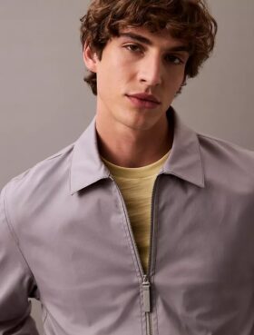 Cotton Blend Classic Zip Shirt Jacket