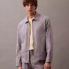 Cotton Blend Classic Zip Shirt Jacket