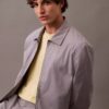 Cotton Blend Classic Zip Shirt Jacket