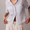 Cotton Blend Relaxed Button-Down Shirt Cotton Blend Relaxed Button-Down Shirt