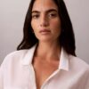 Cotton Blend Relaxed Button-Down Shirt Cotton Blend Relaxed Button-Down Shirt