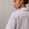 Cotton Blend Relaxed Button-Down Shirt Cotton Blend Relaxed Button-Down Shirt