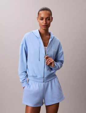 Cotton Blend Terry Relaxed Sleep Hoodie Cotton Blend Terry Relaxed Sleep Hoodie