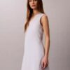Cotton Blend V-Neck Mini Dress Cotton Blend V-Neck Mini Dress