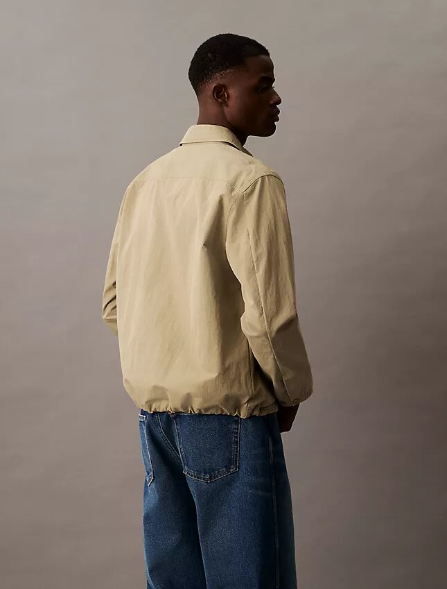 Cotton Blend Zip Classic Shirt Jacket Cotton Blend Zip Classic Shirt Jacket