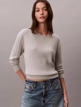Cotton Cable Knit Sweater