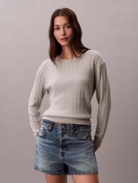 Cotton Cable Knit Sweater