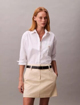 Cotton Chino Mini Skirt