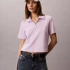 Cotton Contour Rib Polo Tee Cotton Contour Rib Polo Tee