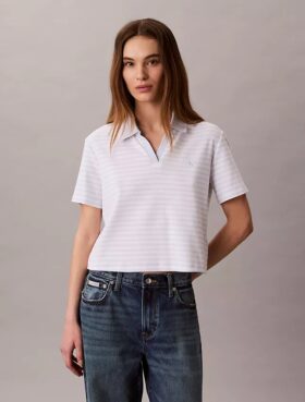 Cotton Contour Rib Polo Tee