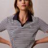 Cotton Contour Rib Polo Tee Cotton Contour Rib Polo Tee