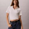 Cotton Contour Rib Polo Tee Cotton Contour Rib Polo Tee