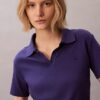 Cotton Contour Rib Polo Tee Cotton Contour Rib Polo Tee