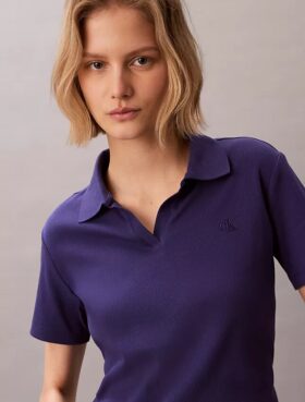 Cotton Contour Rib Polo Tee