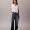 Cotton Contour Rib Polo Tee Cotton Contour Rib Polo Tee