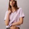 Cotton Contour Rib Polo Tee Cotton Contour Rib Polo Tee