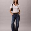 Cotton Contour Rib Polo Tee Cotton Contour Rib Polo Tee