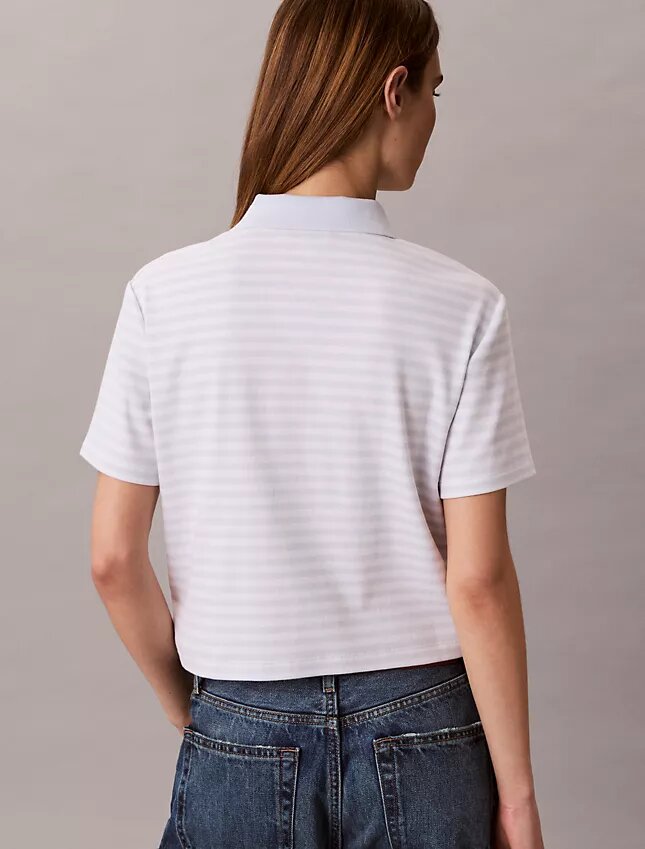 Cotton Contour Rib Polo Tee Cotton Contour Rib Polo Tee