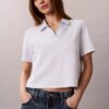 Cotton Contour Rib Polo Tee Cotton Contour Rib Polo Tee