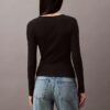 Cotton Contour Rib Slim Fit Long Sleeve T-Shirt