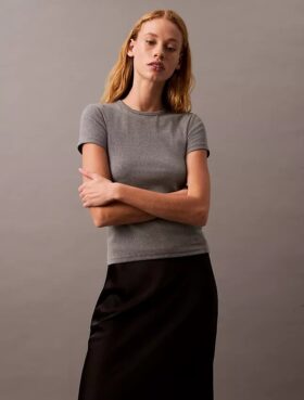 Cotton Contour Rib T-Shirt