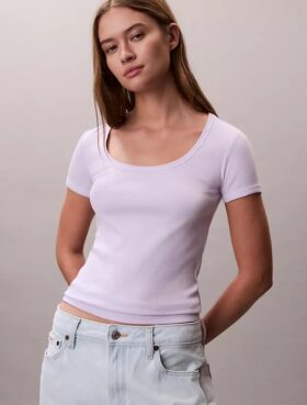 Cotton Contour Rib T-Shirt