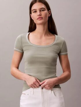 Cotton Contour Rib T-Shirt