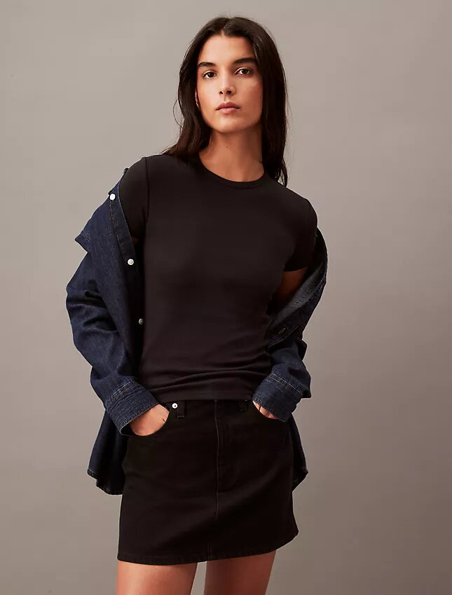 Cotton Contour Rib T-Shirt Cotton Contour Rib T-Shirt