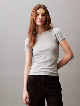 Cotton Contour Rib T-Shirt