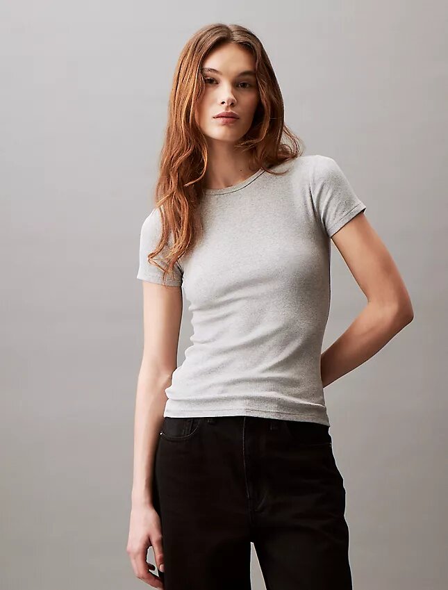 Cotton Contour Rib T-Shirt Cotton Contour Rib T-Shirt