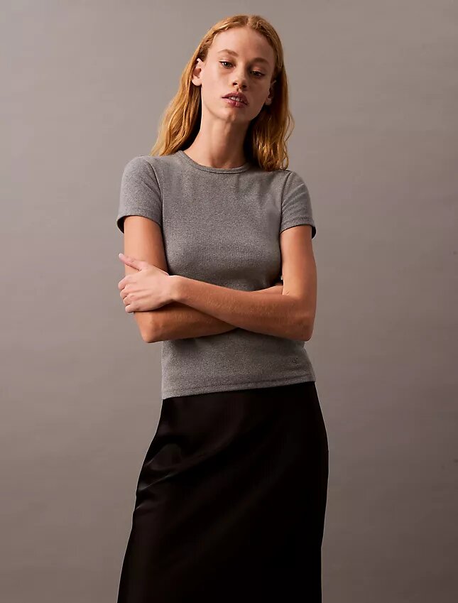 Cotton Contour Rib T-Shirt Cotton Contour Rib T-Shirt