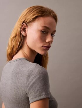 Cotton Contour Rib T-Shirt
