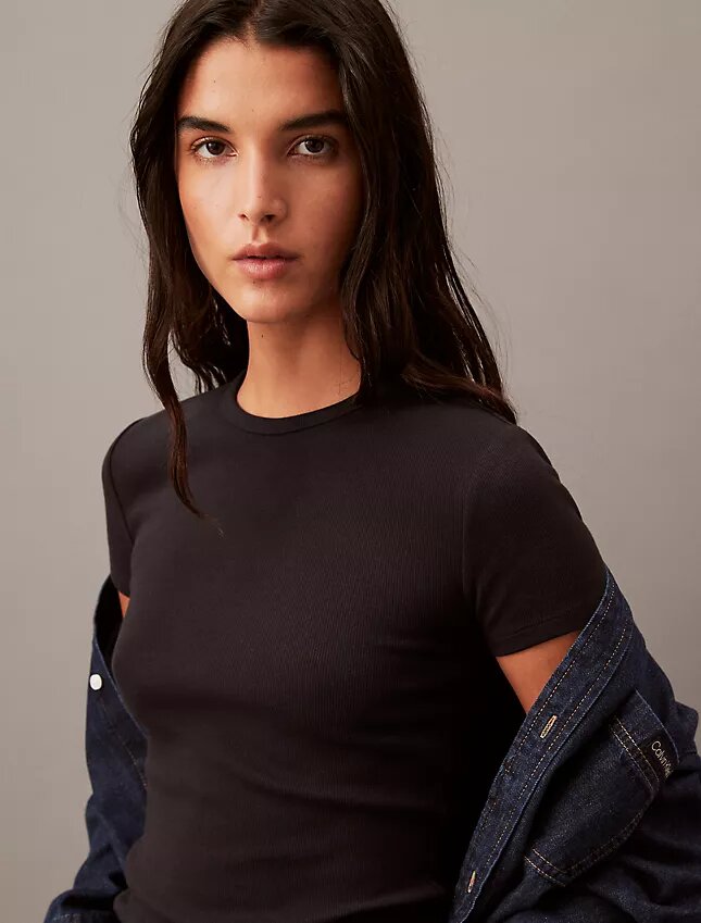 Cotton Contour Rib T-Shirt Cotton Contour Rib T-Shirt