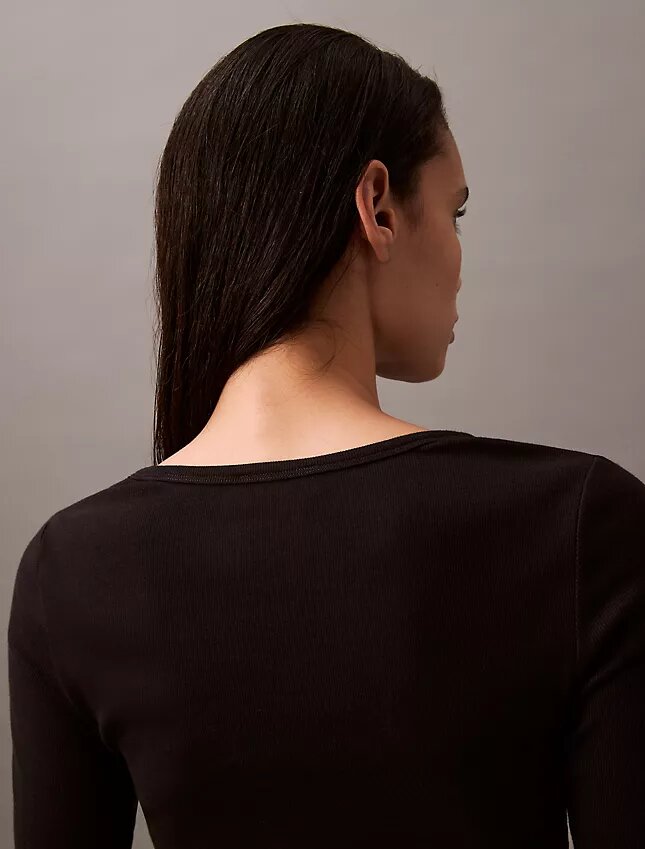 Cotton Contour Rib U-Neck Tee Cotton Contour Rib U-Neck Tee