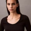 Cotton Contour Rib U-Neck Tee Cotton Contour Rib U-Neck Tee